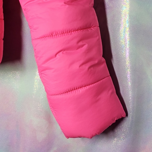 Joe Fresh Kids Neon Pink Puffer Jacket Size S/M 6 - Picture 10 of 11